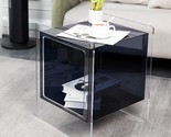 Acrylic Nightstand Colorful Bedside Table With Open Storage Shelf,Clear ... - $276.99