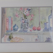 Still Life Britts Prints VT Print of Original Watercolor 15.75&quot; x 12.75&quot; Framed - £15.46 GBP