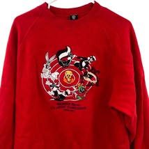 VTG Warner Bros Studio Store Looney Tunes Red Sweatshirt Size Medium Marvin - $79.19