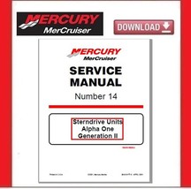 MERCURY MerCruiser Service Manual #14 Alpha One Sterndrives II - £15.44 GBP