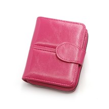 Leather wallet for credit card female coin purse fashion clutch bag zipper small wallet thumb200