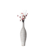 Uniquewise 6.5 x 24 in. Modern Decorative Bottle Shape Floor Vase Ribbed... - $257.46 CAD