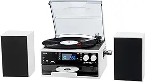 10 In 1 Vinyl Record Player With 2 Separate Stereo Speakers Bluetooth, 3... - $240.99