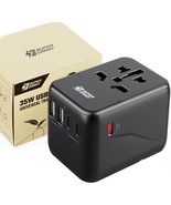 PD35W Universal Travel Adapter International Plug Adapter 2 USB A 3 USB ... - £37.73 GBP
