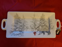 Tag WINTER SKETCHES Bear Platter Earthenware Tray with Handles - $44.99