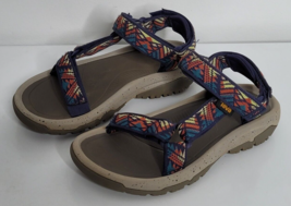 Teva Womens Size 5 Hurricane XLT2 Sandals Navy Blue Aztec Southwestern Shoes - £17.30 GBP