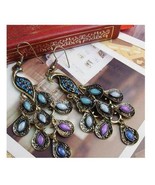 New fashion accessories  crystal peacock earrings  fashion gift - $18.69 MXN