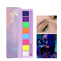 Water Activated Eyeliner Palette 8 Colors Neon Body Paint Matte Graphic Eyeliner - £12.95 GBP
