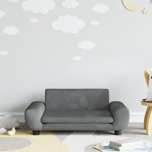 vidaXL Kids Sofa Dark gray Velvet, solid pine wood, foam Mini - $134.21