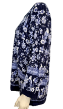 NWT  Talbots Plus Blue Floral Boat Neck 3/4 Sleeve Sweater Size 3X - £45.55 GBP