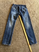 Levis 501 Jeans Mens 27 X 30 Blue Denim Slim Selvedge l Adult - £86.03 GBP