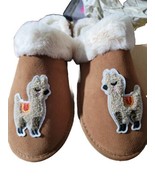 Soludos Suede Novelty Slippers Llama Size 7 Cozy Faux Fur Women’s - £17.72 GBP