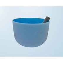 Blue Crystal Quartz Singing Bowls with 1 Mallet and O Ring, Meditation, Throat C - £103.91 GBP
