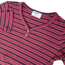 Old Navy Women&#39;s Ribbed Knit Striped Tunic Dress Red &amp; Black Size XL 3/4... - $21.48