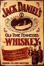 Jack Daniel&#39;s Old Time Tennessee Whiskey Novelty Metal Sign 8&quot; x 12&quot; - £7.02 GBP