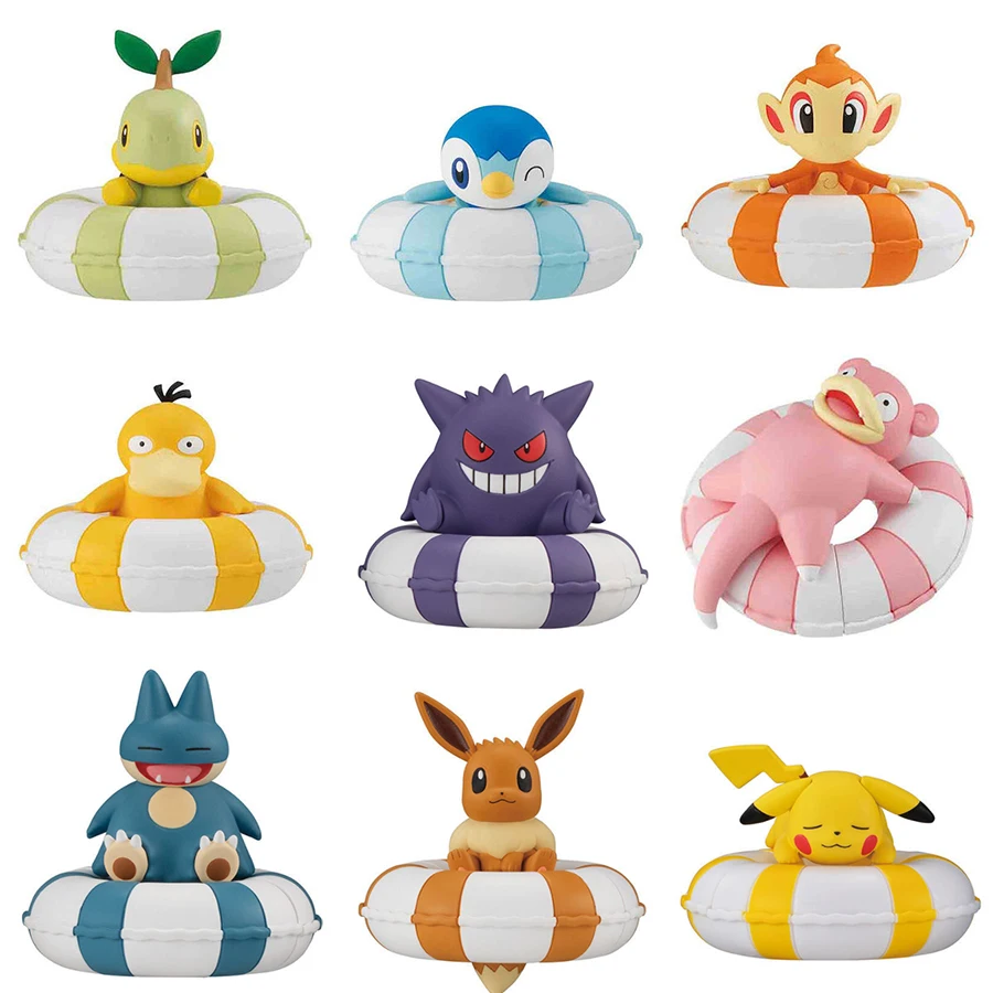 Bandai Genuine Pokemon Swimming Circle Series Gashapon Toys Pikachu Eevee Gengar - £16.25 GBP+