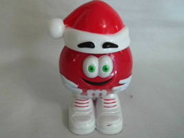 M Ms Red Mini Santa Hat Pocket Dispenser 3 Inches Tall Green Eyes - $1.99