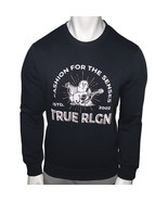 NWT TRUE RELIGION MSRP $74.99 MEN NAVY CREW NECK LONG SLEEVE SWEATSHIRT ... - $33.29