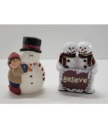 Snowmen Hug Friends/Believe Friends - Set of 2 - £7.77 GBP