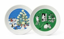 Moomin Collectors edition plates 2-pack 2021: Drawing &amp; Christmas *NEW - £78.89 GBP