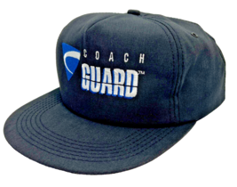 Vintage Guard Hat Cap Snap Back Black K Products Coach Blue &amp; White Shield Logo - £15.52 GBP