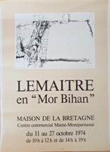 Lemaitre IN Mor Bihan - Poster Original Exhibition - House IN Brittany - 1974 - £124.84 GBP