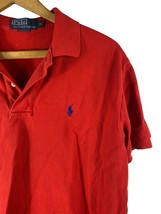 Ralph Lauren Polo Shirt Size Medium Mens Adult Red Short Sleeve Knit 100... - $21.55
