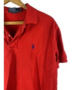 Ralph Lauren Polo Shirt Size Medium Mens Adult Red Short Sleeve Knit 100... - $29.47 CAD