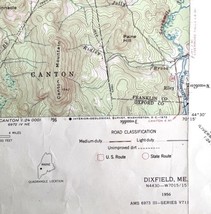 Map Dixfield Maine 1956 Topographic Geological Survey 1:62500 21 x 17&quot; TOPO3 - £35.37 GBP