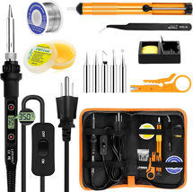 Soldering Iron Kit 80W LCD 13-in-1 Adjustable Temp 180-520℃ for Electron... - $56.69 CAD