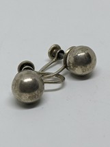 Vintage Sterling Silver 925 Uncas Ball Twist On Earrings - $19.99
