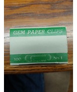 Vintage NOESTING WILLOW BRAND GEM NO. 1 PAPER CLIPS Made in the USA NOS NEW - £9.35 GBP