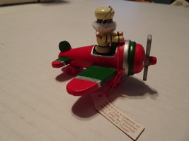 Ornament - Christmas - Hershey’s Kurt Adler&#39;s Elf Flying Airplane -1988 - £7.86 GBP
