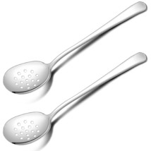 2 Pieces 8.3 Inches Stainless Steel Slotted Spoon Skimmer Slotted Spoon Kitchen  - £14.22 GBP