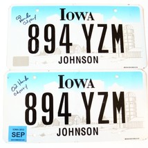 2012 United States Iowa Johnson County Passenger License Plate 894 YZM - £10.53 GBP