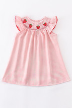 NEW Boutique Strawberry Girls Embroidered Smocked Pink Dress - £4.79 GBP+