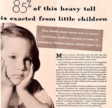 Cream Of Wheat Contagious Disease 1933 Advertisement Hot Cereal Breakfas... - $24.99