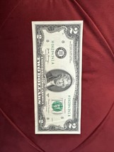 2017A $2 TWO DOLLAR BILL Nice Fancy Serial Number, Great Condition US Note. - $18.70