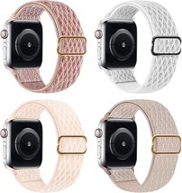 Stretchy Nylon Solo Loop Bands Compatible with Apple Watch Band 38, 40, ... - £13.18 GBP