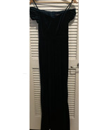 Womens Sz 2 Laundry by Shelli Segal Green velvet long evening Lined dres... - $123.75