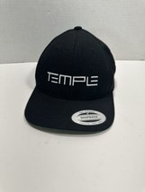 Temple The Classics Yupoong Black Wool Blend Snap Back Hat Baseball Cap ... - $29.39