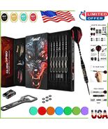 Durable Steel Tip Darts with Magnetic Case, Wrench &amp; Sharpener - 6/12 Op... - $72.72 CAD
