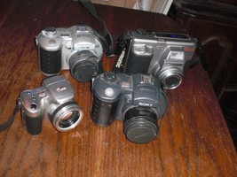 vintage digital cameras 2 Sony Mavica ,panasonic super disk, +kodak tested - £42.25 GBP
