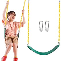 Heavy Duty Swing Seat Green Color With 66 Chain, Swing Set Accessories Replaceme - £38.35 GBP