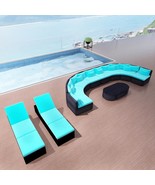  Garden Sofa Black and Tropical Blue - $36,766.26 MXN
