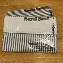 Vintage Cannon Royal Family Percale Gray Striped Full Flat Fitted Sheet ... - $29.69