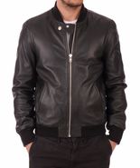 Men Leather Jacket Black Slim fit Biker Motorcycle Genuine Lambskin Jack... - £92.01 GBP