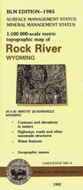 Rock River, Wyoming USGS BLM Edition Surface Management Topographic Map ... - £10.11 GBP