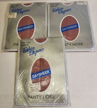 3PAIR VINTAGE FASHION ELEGANCE DAYSHEER PANTY HOSE SANDALFOOT 100-150 RO... - $21.55