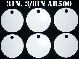 3in. AR500 Shooting Targets - 3/8in. Thk. Rifle Targets - 6pc. Steel Target Set - $54.44